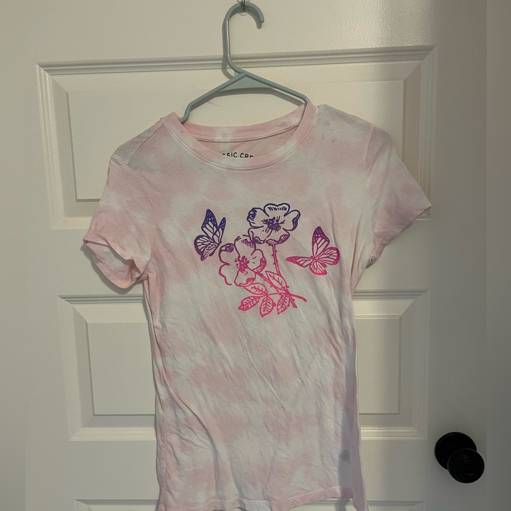 Butterfly & Flowers Teen T-Shirt